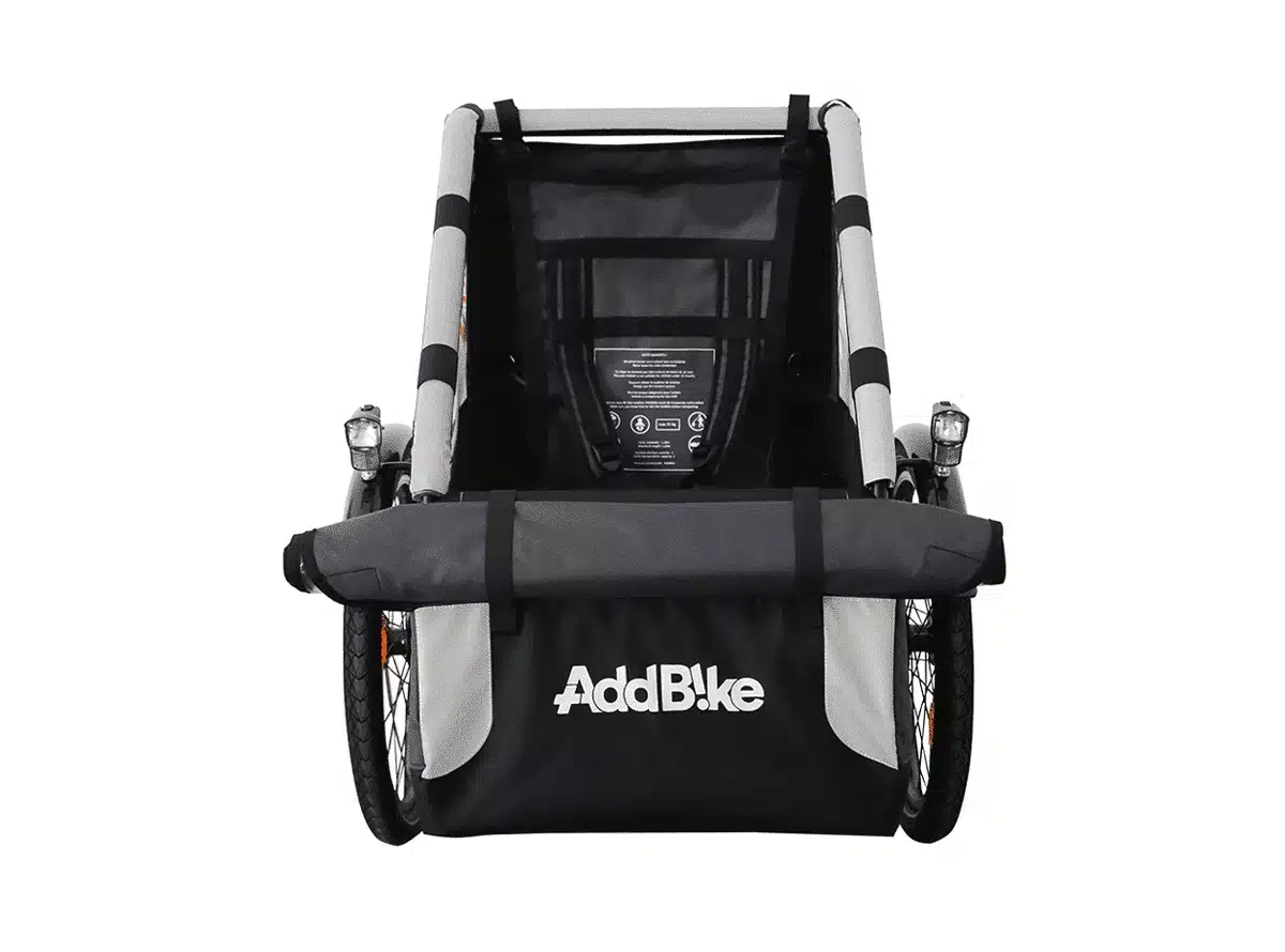 Vélo transport enfant_Vue de face module seul ouvert
