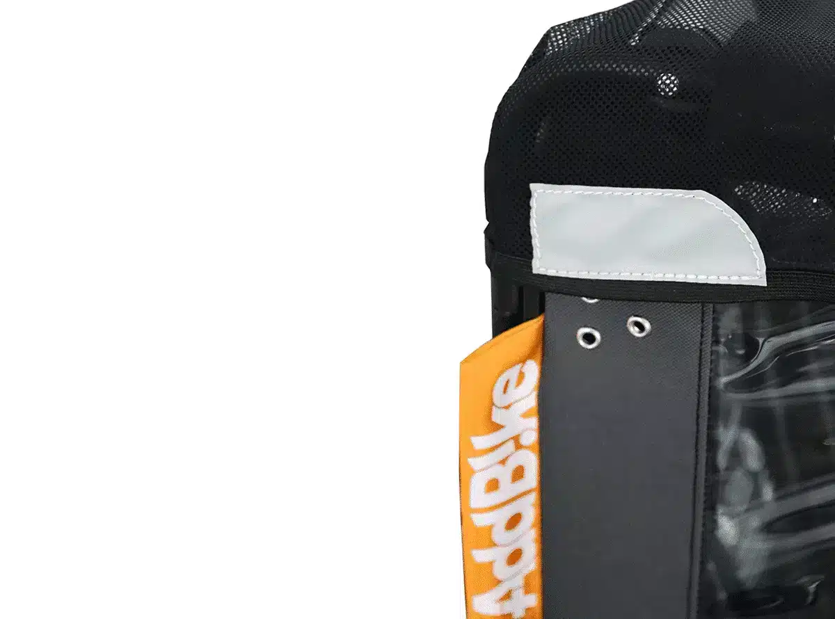 Vélo transport enfant_Zoom système de ventilation latérale
