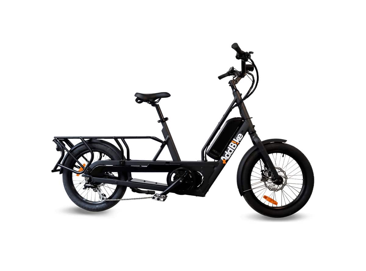 vélo long tail électrique gris_Vue de profil