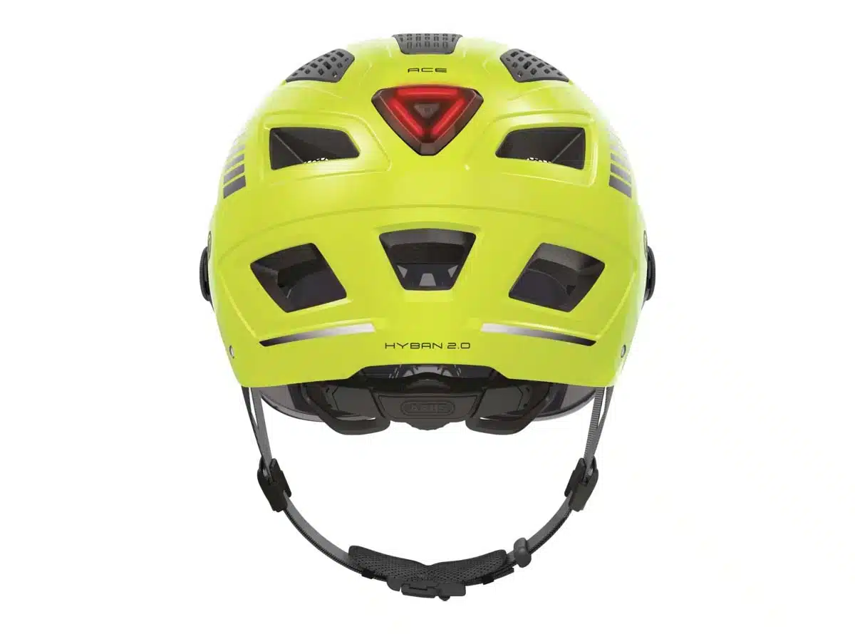 ABUS_Casque velo HYBAN 2.0 ACE jaune derrière