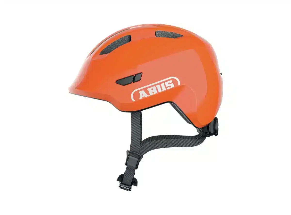 SMILEY_3.0_shiny orange child helmet left side