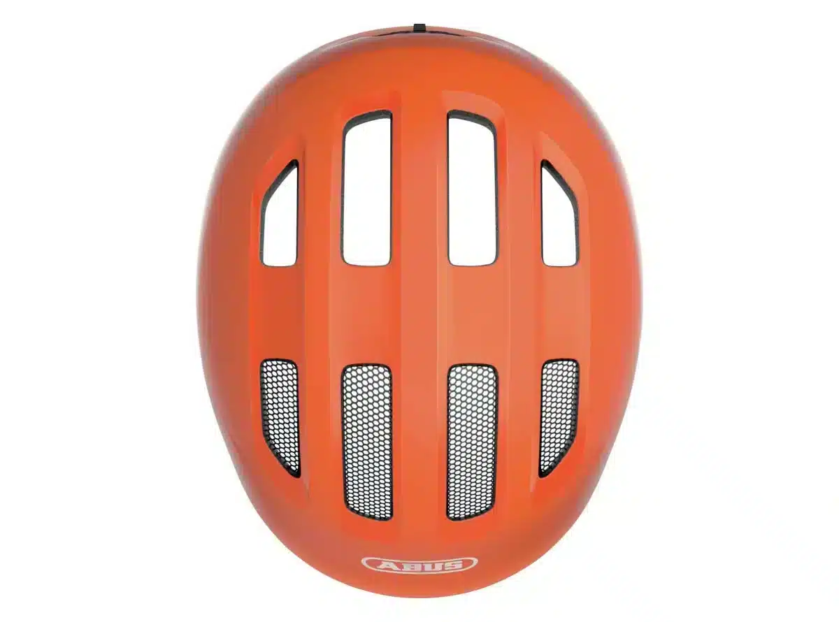 SMILEY_3.0_shiny orange child helmet top