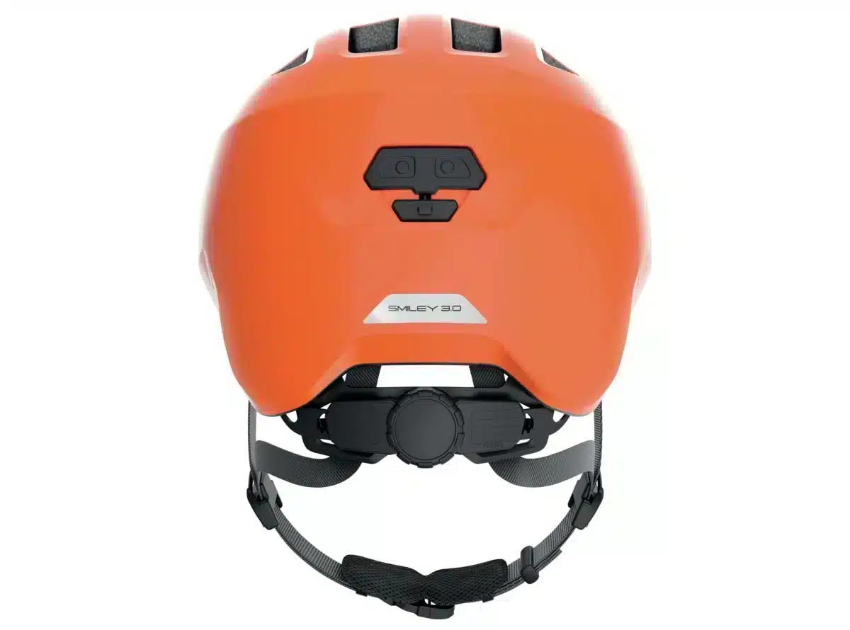 SMILEY_3.0_shiny orange child helmet back