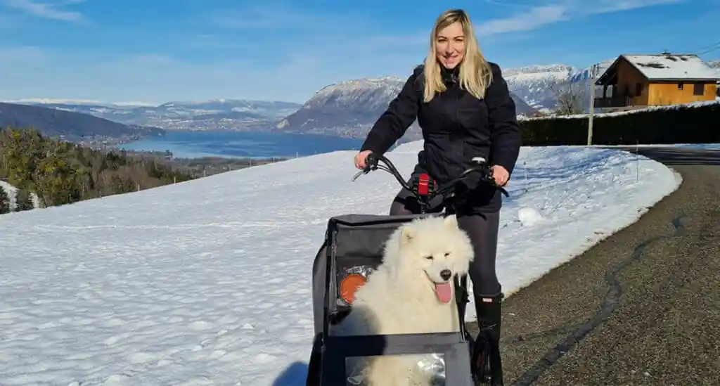 Remorque velo chien, le quotidien de Laurie avec le Kit Dog !