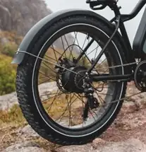 Moteur sur la roue arrière d'un vélo électrique 3 roues