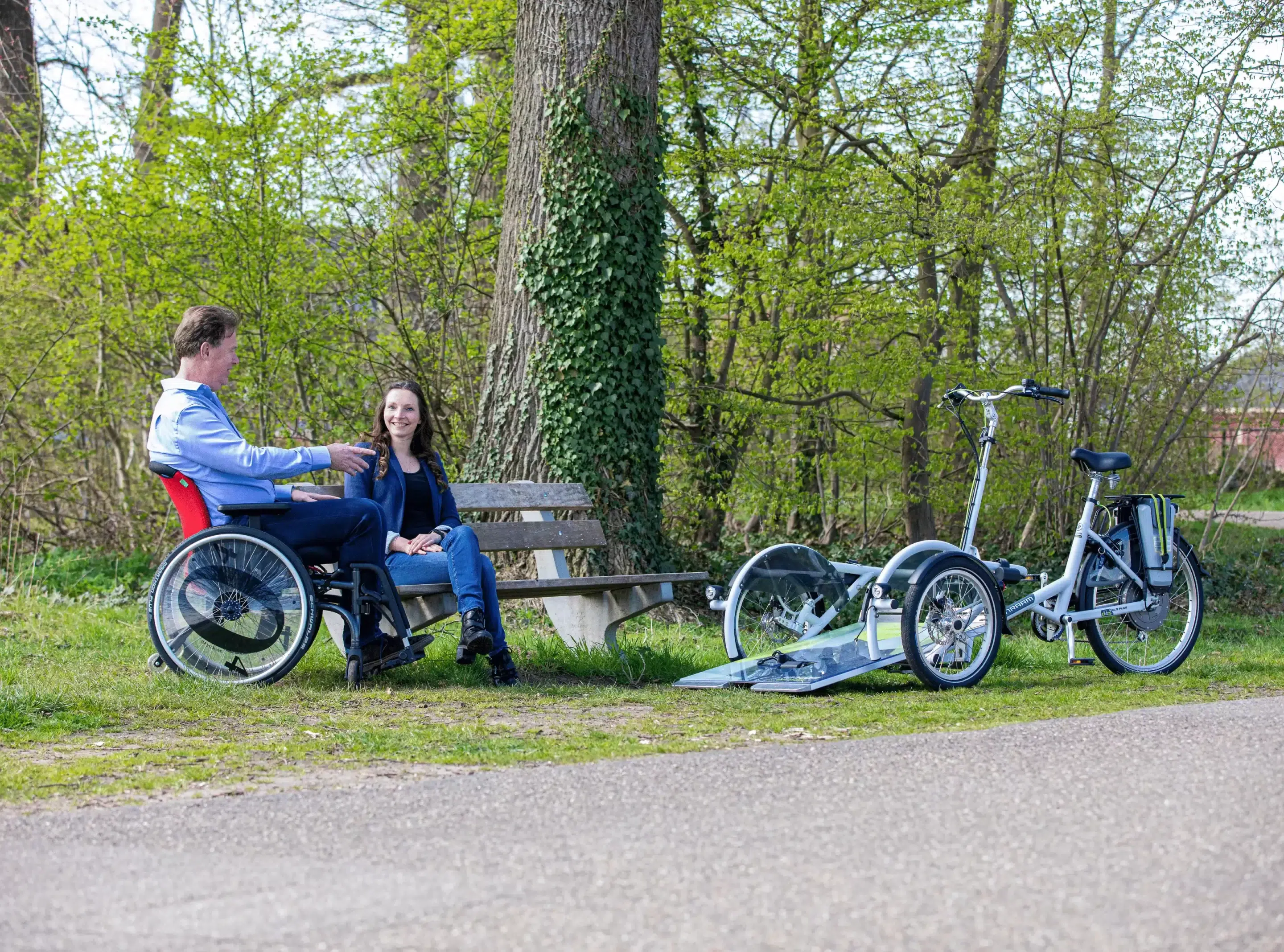 Vélo pour fauteuil roulant_Pas de transfert