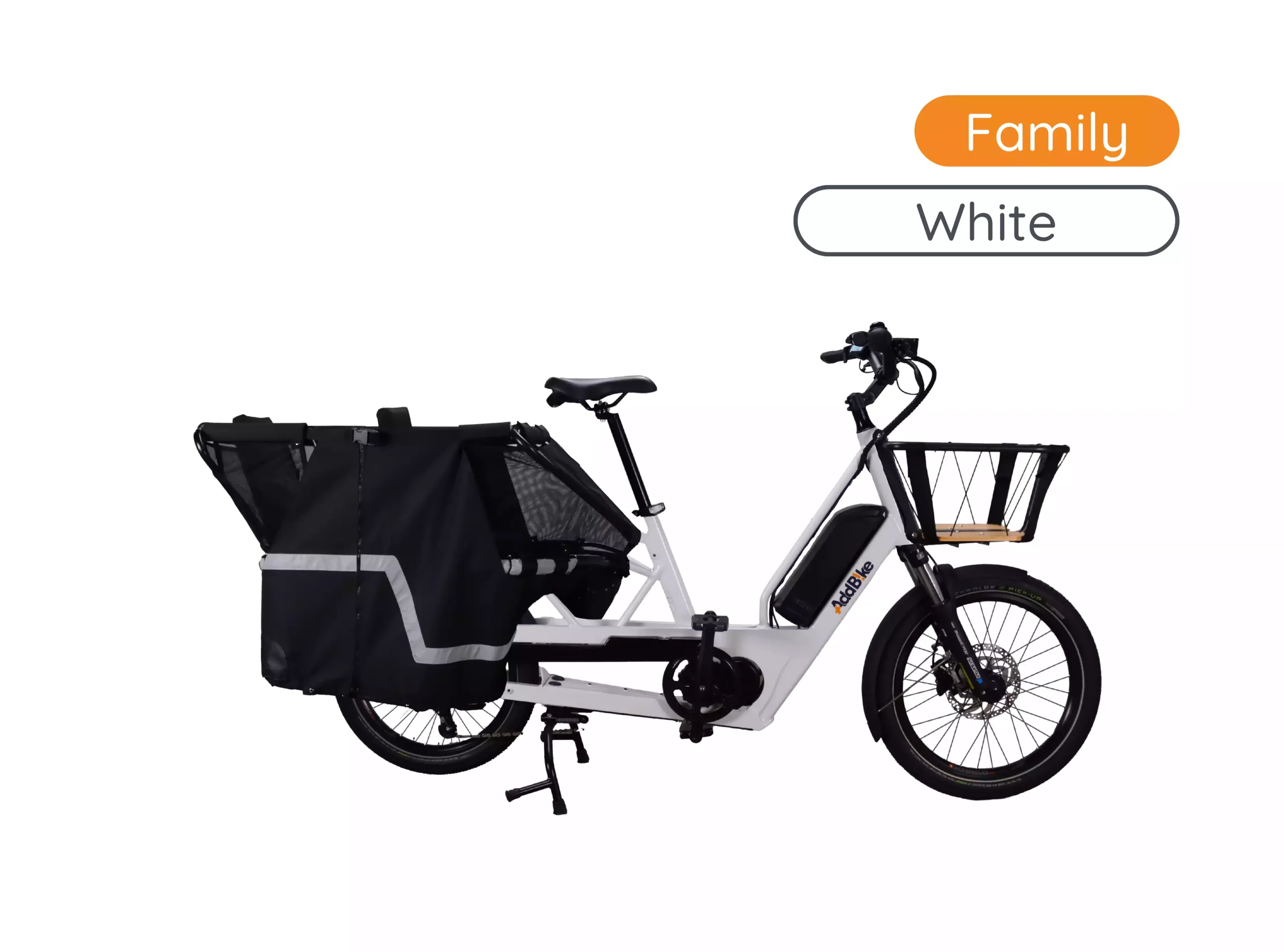 Vélo longtail U-Cargo Family White