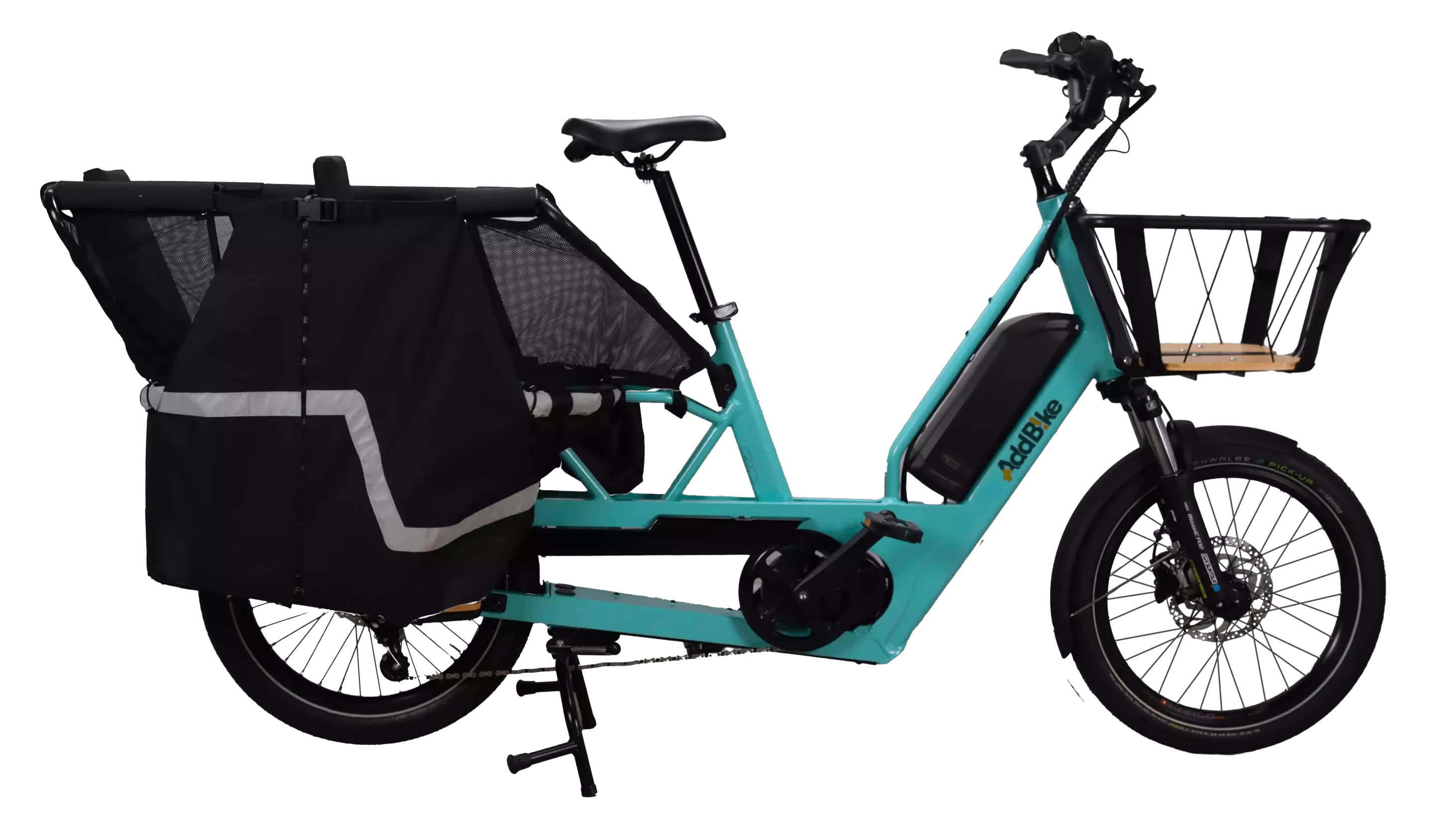 U-Cargo Family Turquoise_Vélo cargo tout équipé