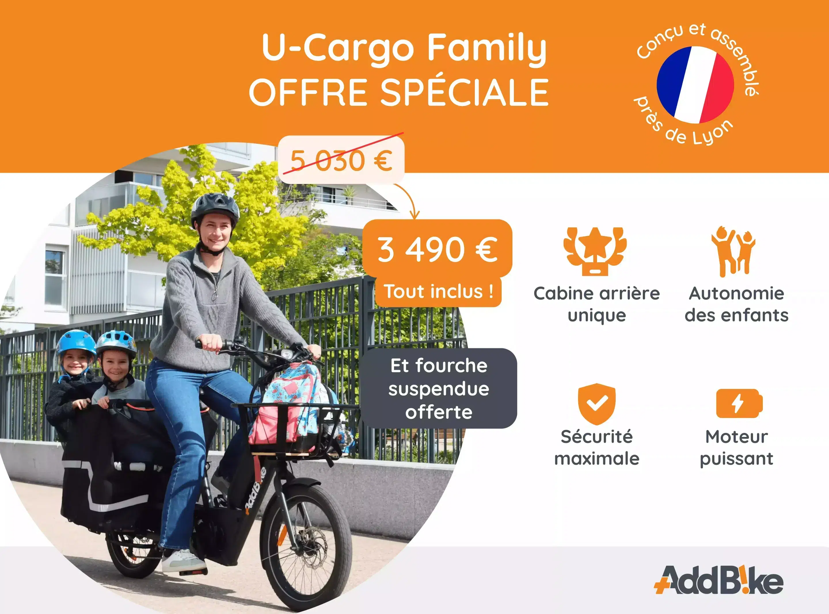 Offre spéciale vélo cargo pour la famille